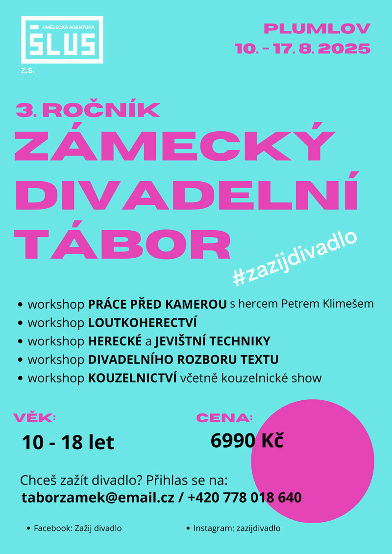 11.-18.8.2024 – Zámecký divadelní tábor