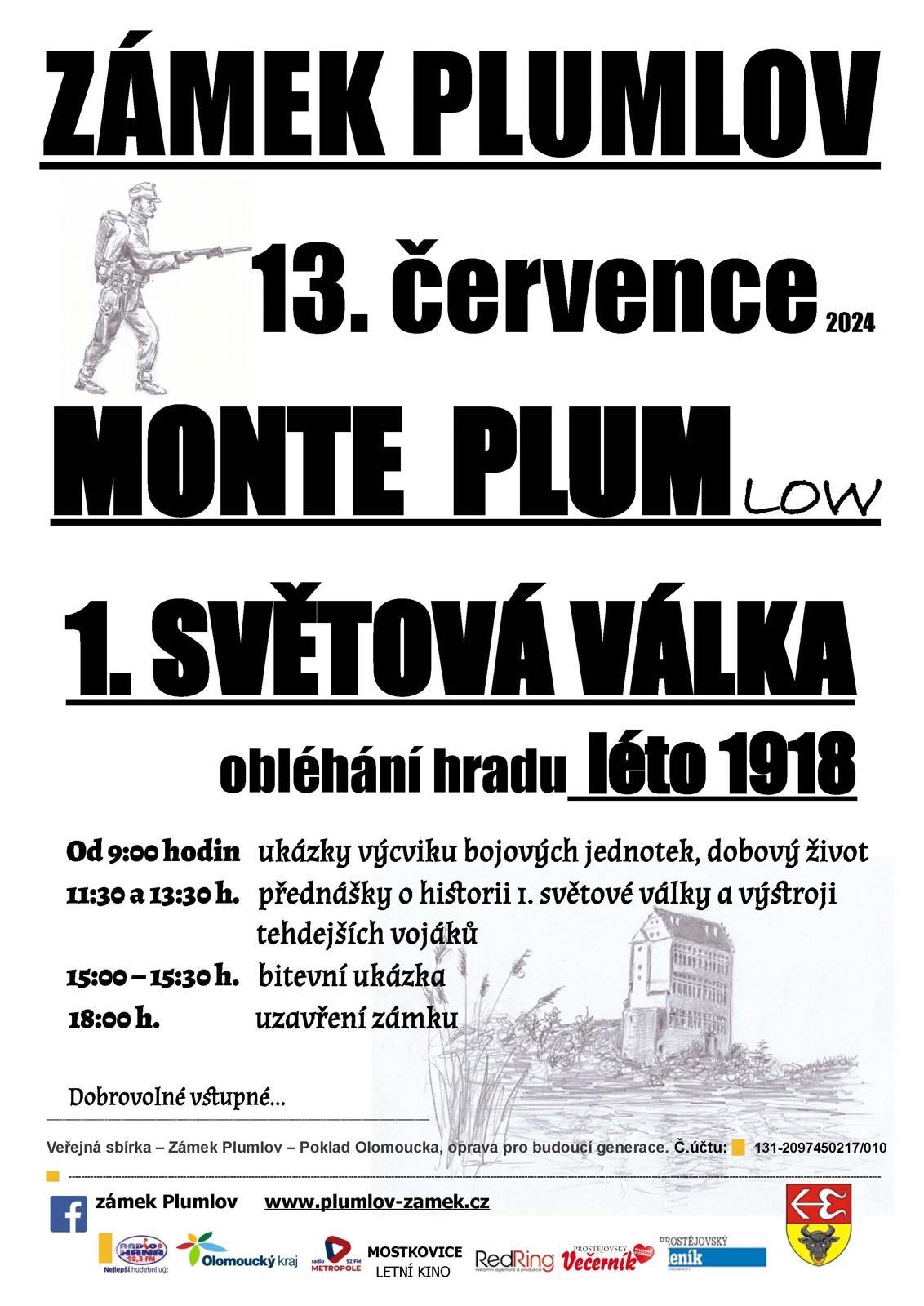 13.7.2024 – Monte Plum - 1. SVĚTOVÁ VÁLKA obléhání hradu léto 1918