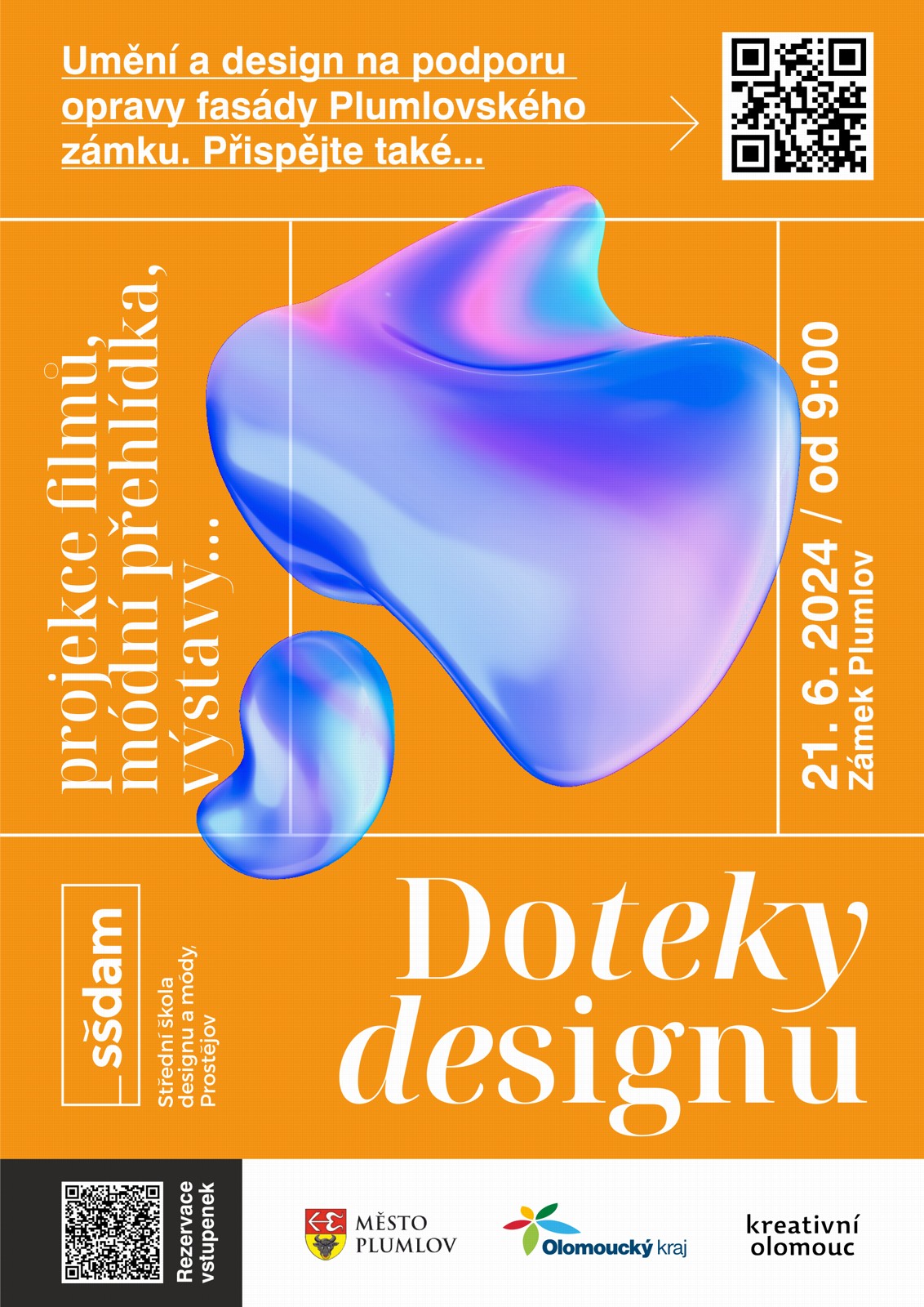 Plakát - Doteky designu – SŠDAM